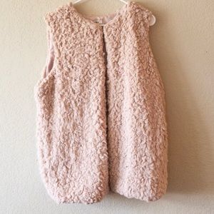 Pink fake fur Sherpa like vest CATO